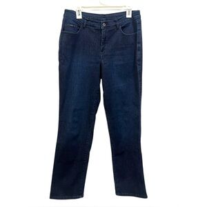 Kuhl Womens Straight Leg Jeans Size 14 Adjustable Waist Medium Wash Denim
